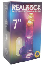 Load image into Gallery viewer, RealRock 7 Inch Light Up Vibrating Ballsy Dildo