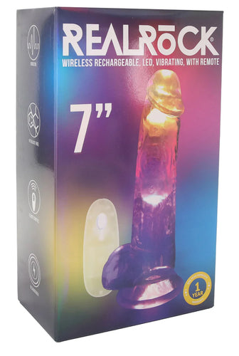 RealRock 7 Inch Light Up Vibrating Ballsy Dildo
