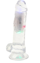 Load image into Gallery viewer, RealRock 7 Inch Light Up Vibrating Ballsy Dildo