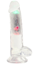 Load image into Gallery viewer, RealRock 7 Inch Light Up Vibrating Ballsy Dildo