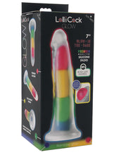 Load image into Gallery viewer, Lollicock Glow-in-the-Dark Rainbow Dildo