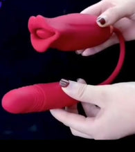 Load image into Gallery viewer, Nibbler Mouth Sucking Vibrator &amp; Dildo
