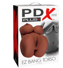 Load image into Gallery viewer, PDX Plus EZ Bang Torso Masturbator in Brown