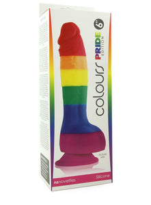 Colours Pride Edition 6" Silicone Dildo in Rainbow